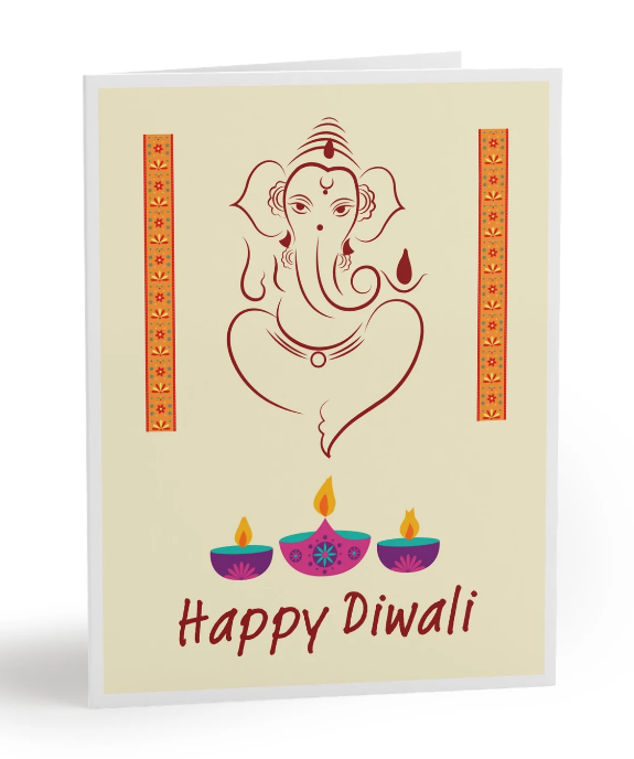 Lakshmi Ganesh Diwali Greeting Card