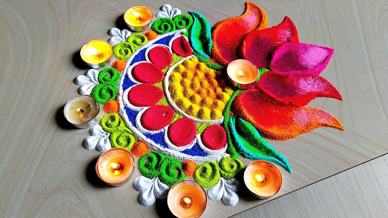 Lotus Rangoli Design
