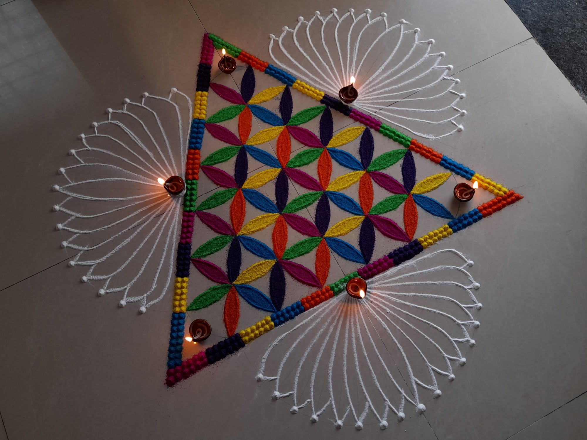 Simple Diwali Geometric Rangoli