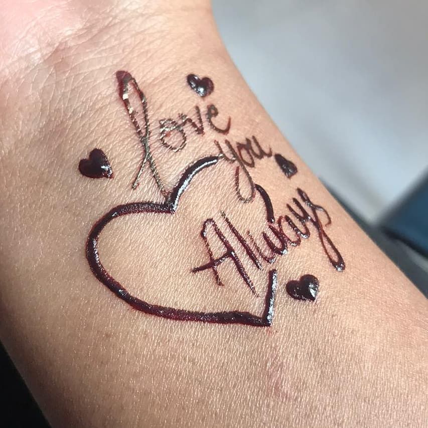 LOVE YOU FOREVER MEHNDI DESIGN