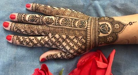 Valentine Day Special Flower Mehndi Design