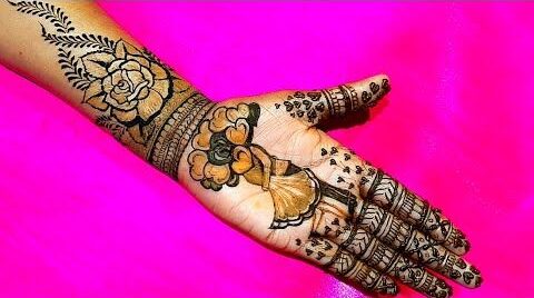 Couple Proposal Valentine Day Mehndi Design