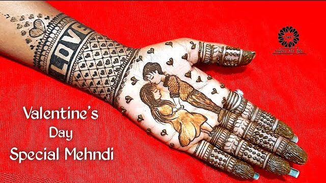 Romantic Couple Mehndi Design