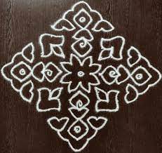 Basant Panchami Rangoli Design with Dots