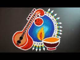 Basant Panchami Rangoli Designs For Competition