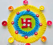Basant Panchami Swastik Rangoli