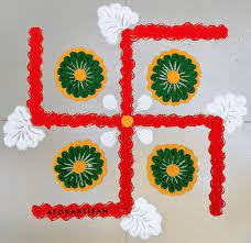 Basant Panchami Swastik Rangoli