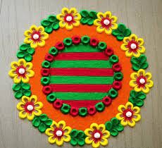 Basant Panchami flower Rangoli