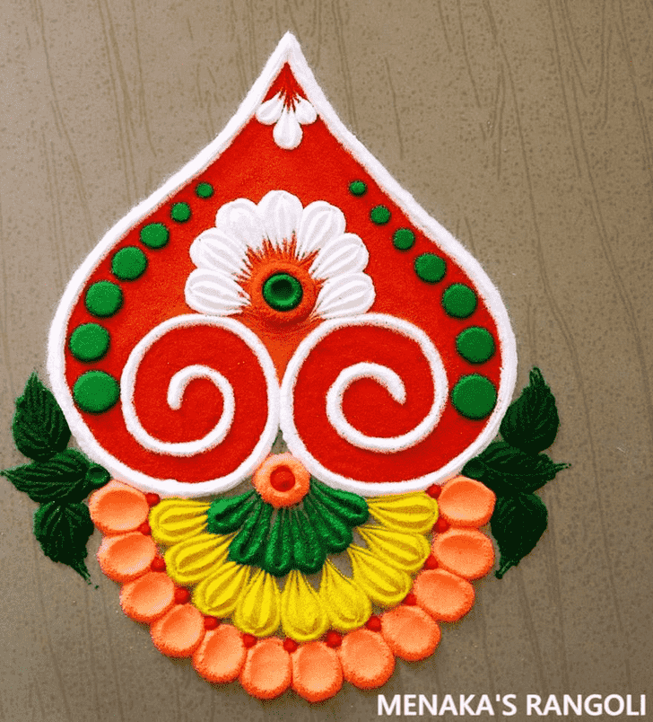 Simple Rangoli For Basant Panchami