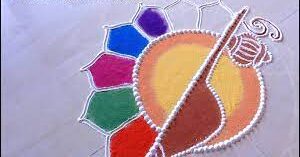Simple Rangoli For Basant Panchami