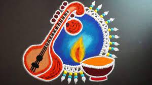 Vasant Panchami Veena Rangoli