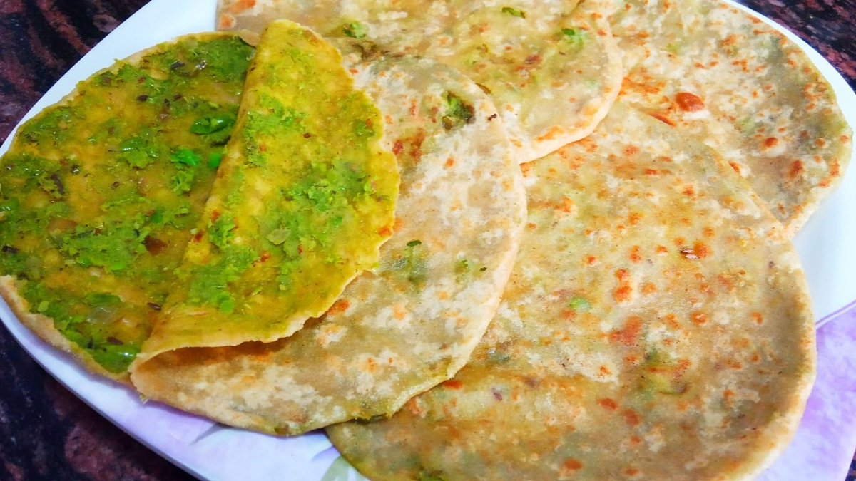 Matar Paratha Recipe