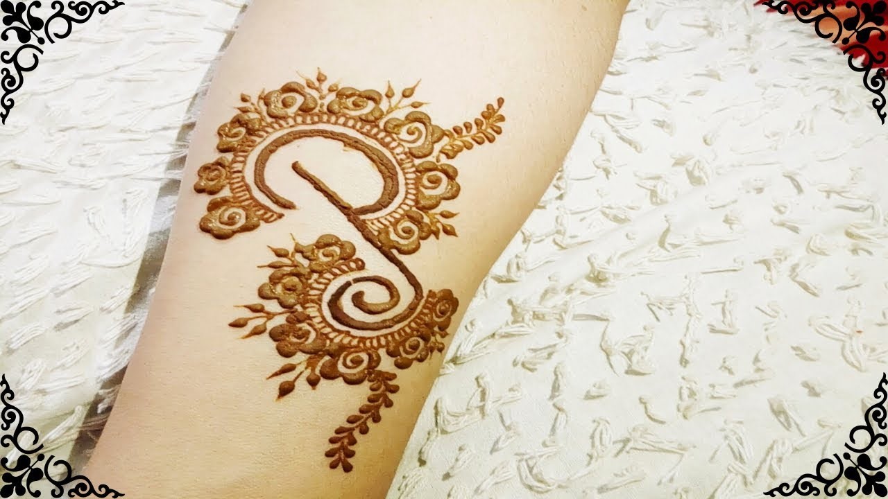 P लेटर से बनाएं भरवा मेहंदी डिजाइन