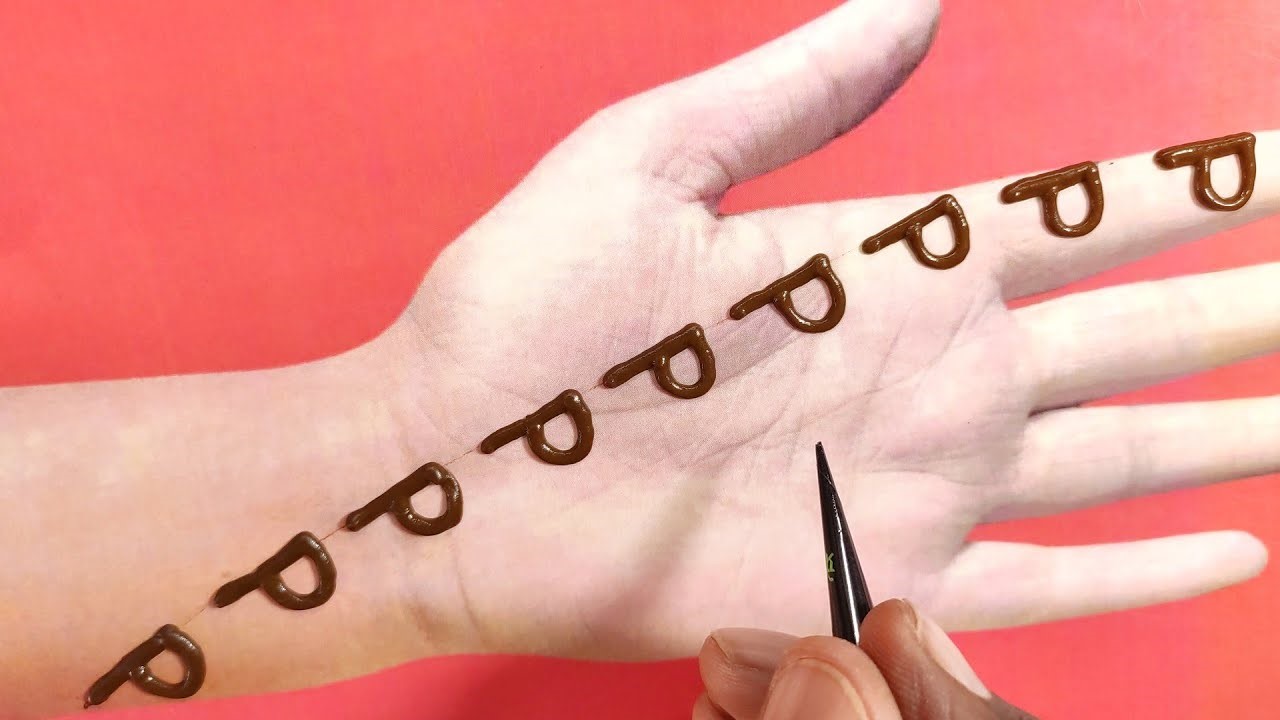 मेहंदी डिजाइन फॉर लैटर पी