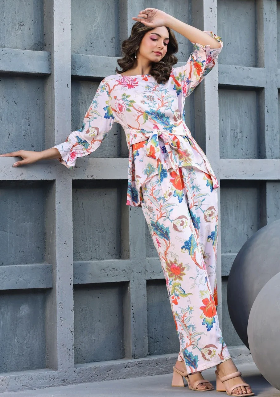 Floral Print Cord Set