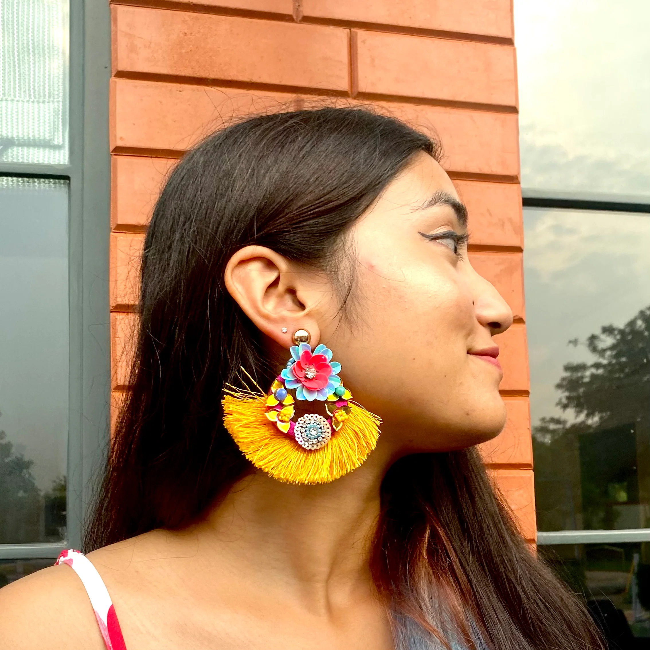 Tassel heavy earrings