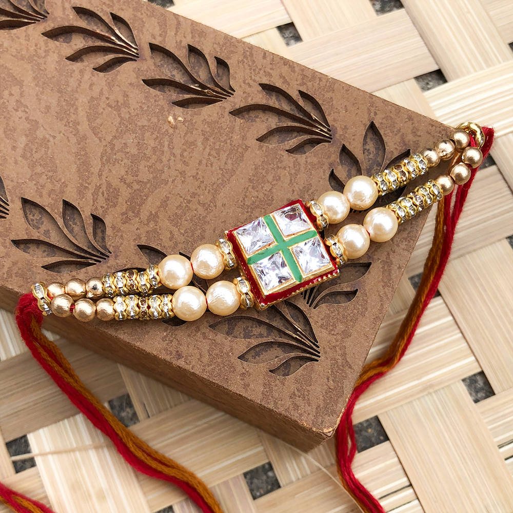 Pearl Rakhi for Raksha Bandhan