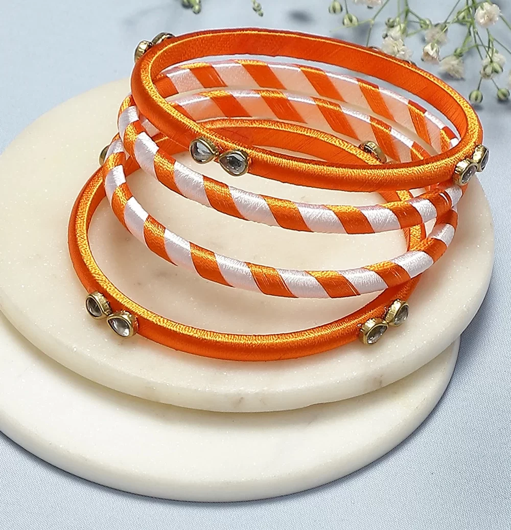 Stylish Stripe Bangles for Independence Day