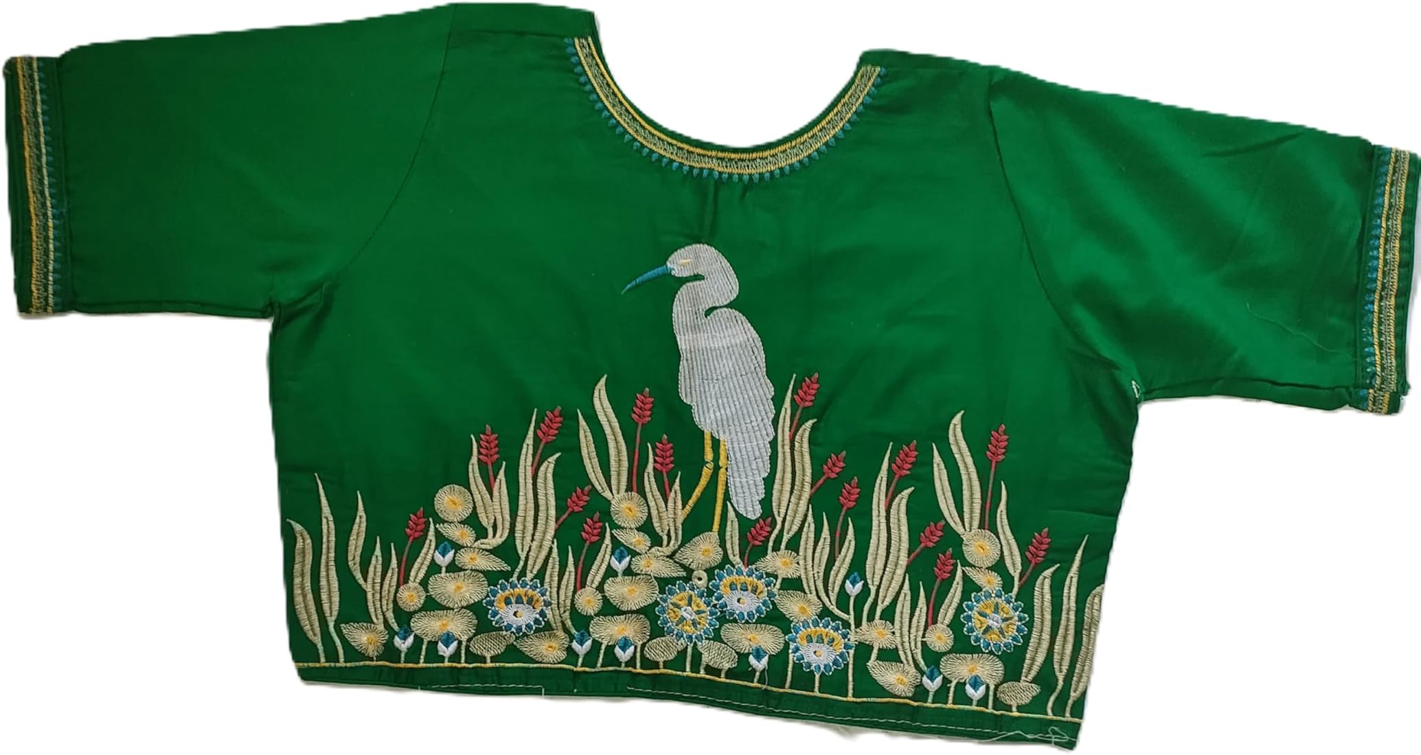 Tri Color Bird Printed Blouse for Independence Day