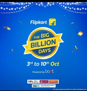 Flipkart Big Billion Days Sale Offers List | 3rd - 10th Oct 2021, All Deals