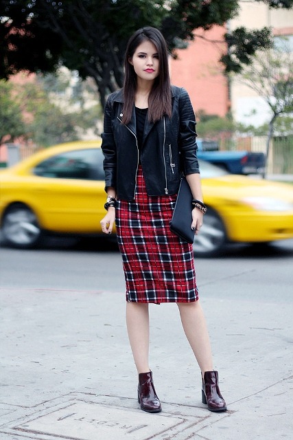 Womens Plaid skirts for Winter