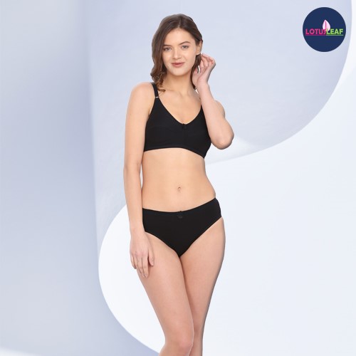 Non-padded Non-Wired Regular Bra with Bikini Panty Set
