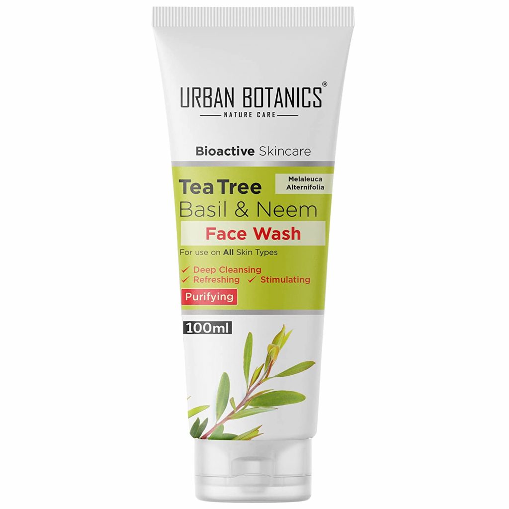 Urbanbotanics Tea tree, Basil, and purifying neem face wash