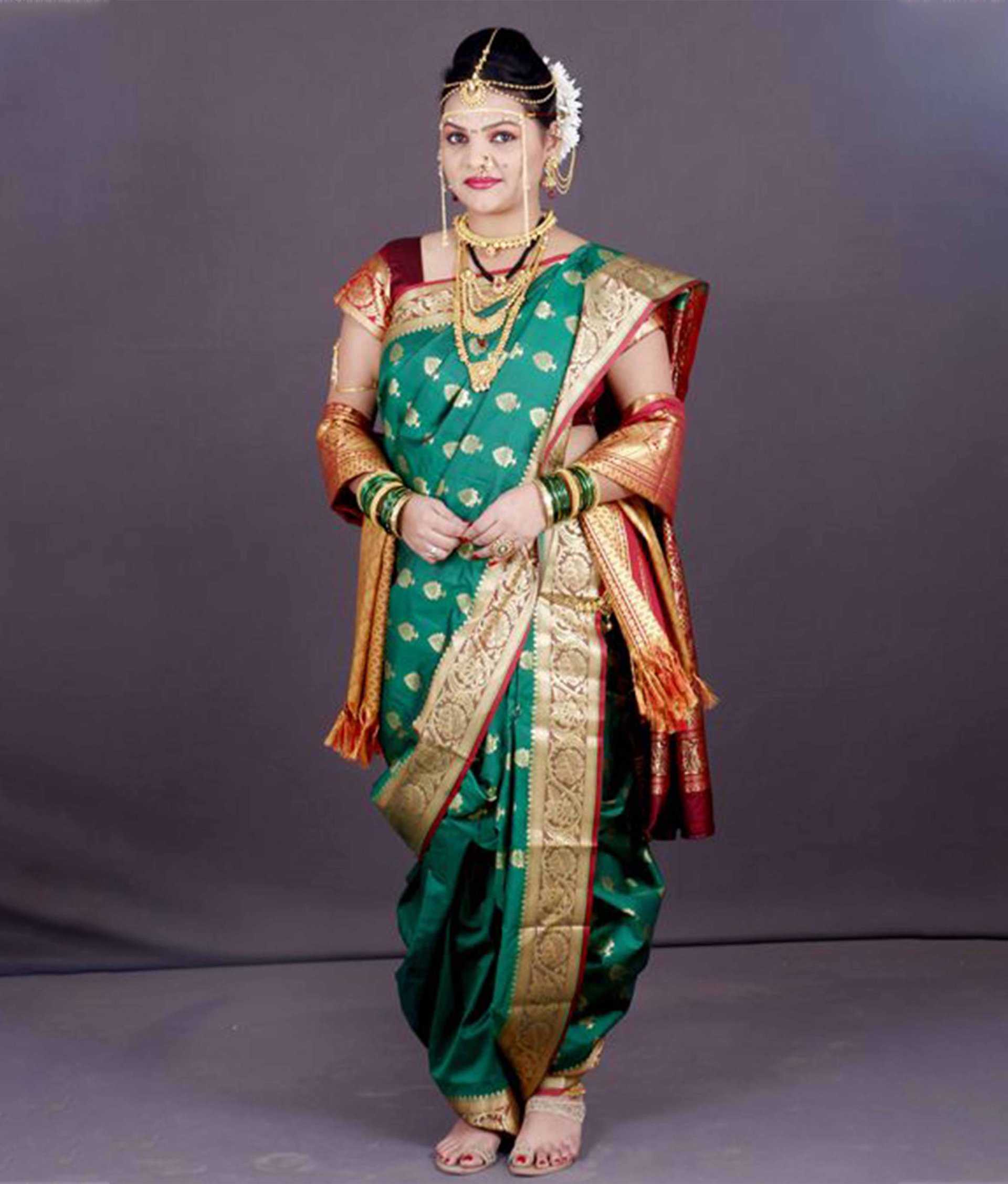 Best Of Behind Nauvari Sarees For Bride Peshwai Marathi Sarees Looks