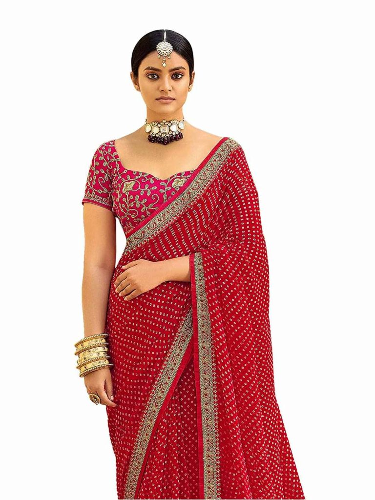 Red saree for under 1000 Rs