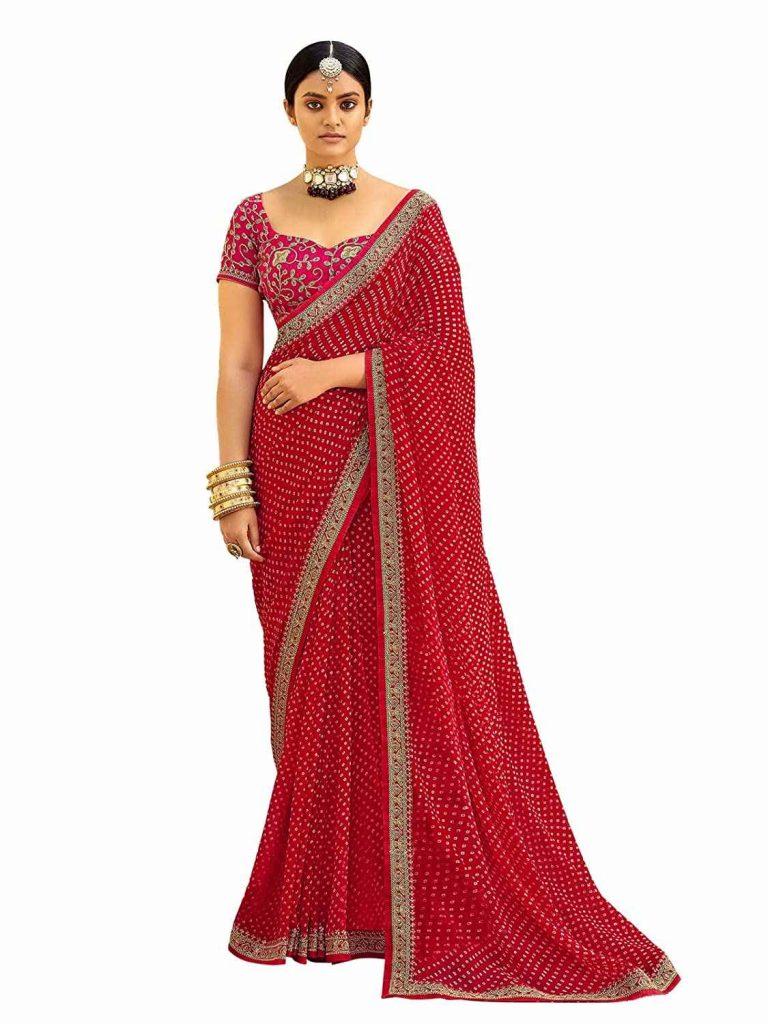 Red saree for under 1000 Rs