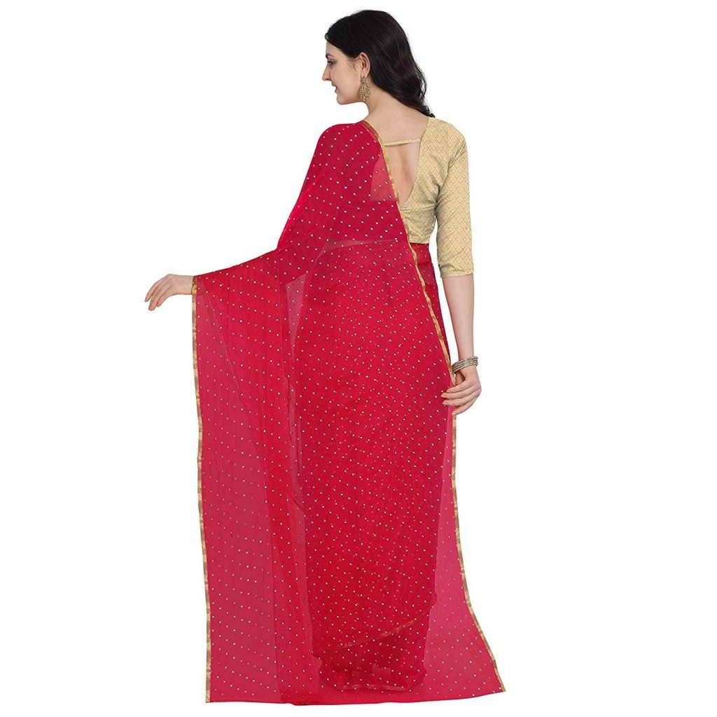 Depending on the fabric, embellishments, and design of the pure red saree, it can be worn for a wide range of occasions.