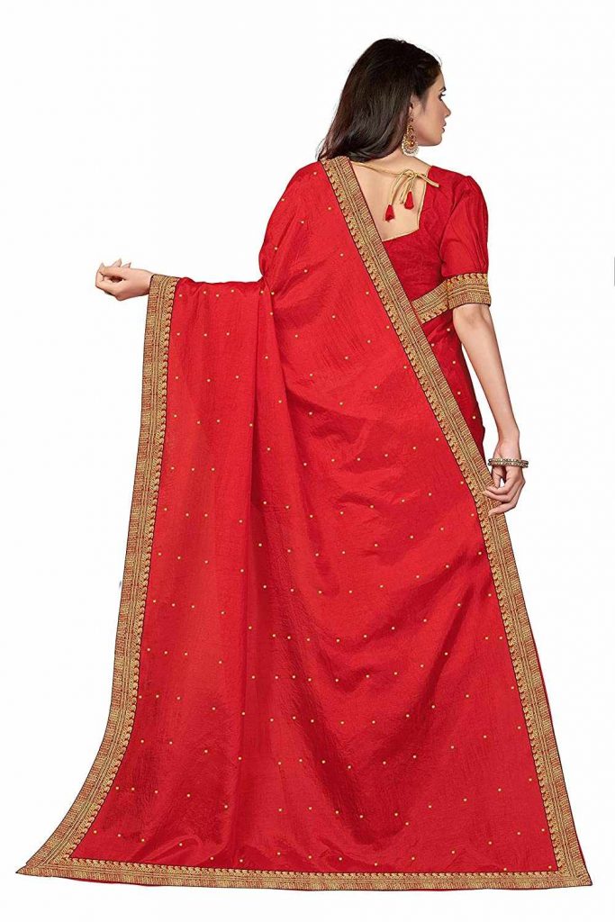 Red saree for under 500