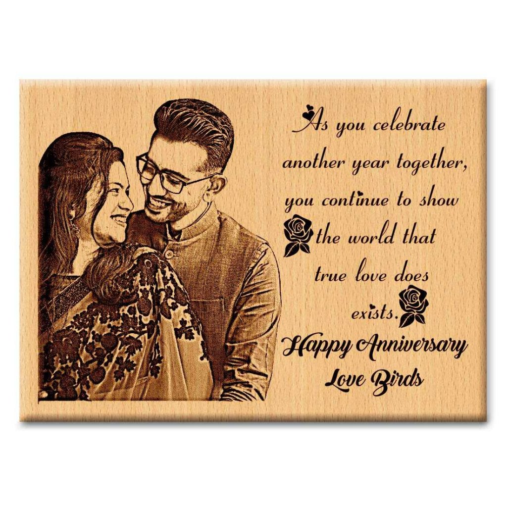 Wedding Anniversary Personalized Wooden Photo Frames