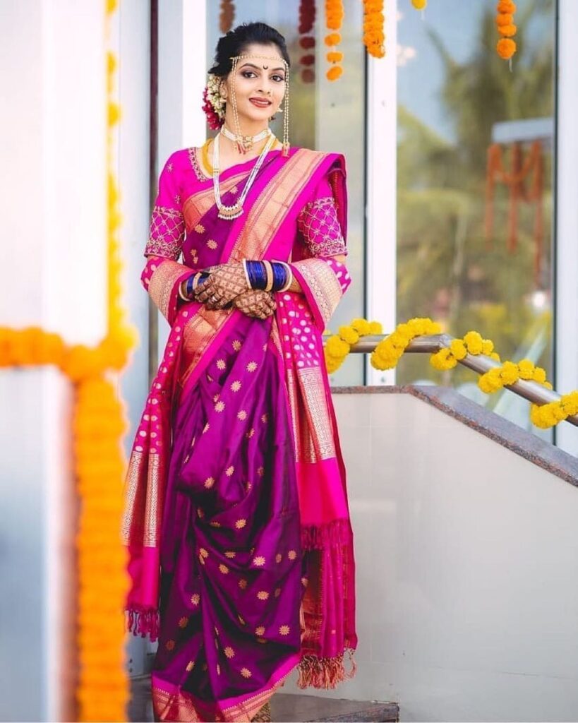 Wedding Nauvari saree 