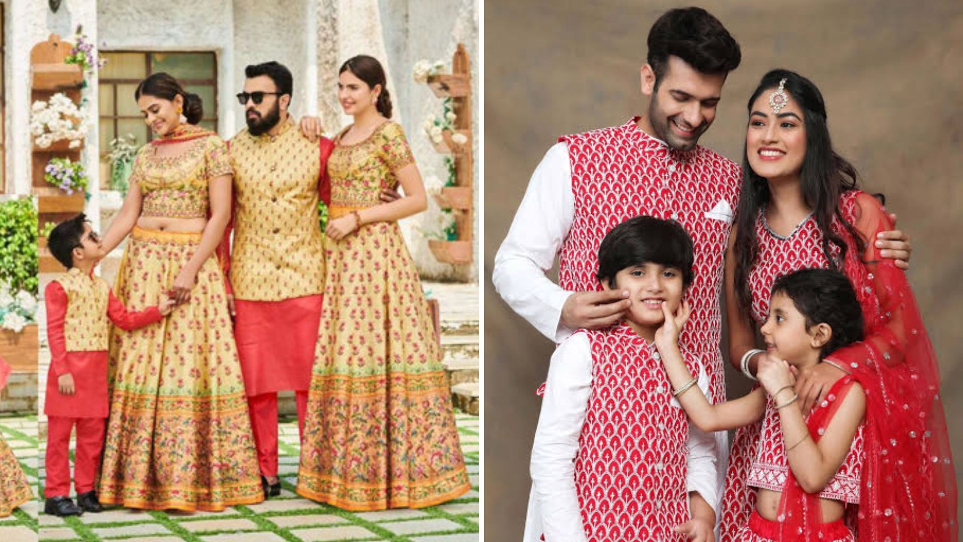 Diwali Matching Dress For Husband, Wife and Kids
