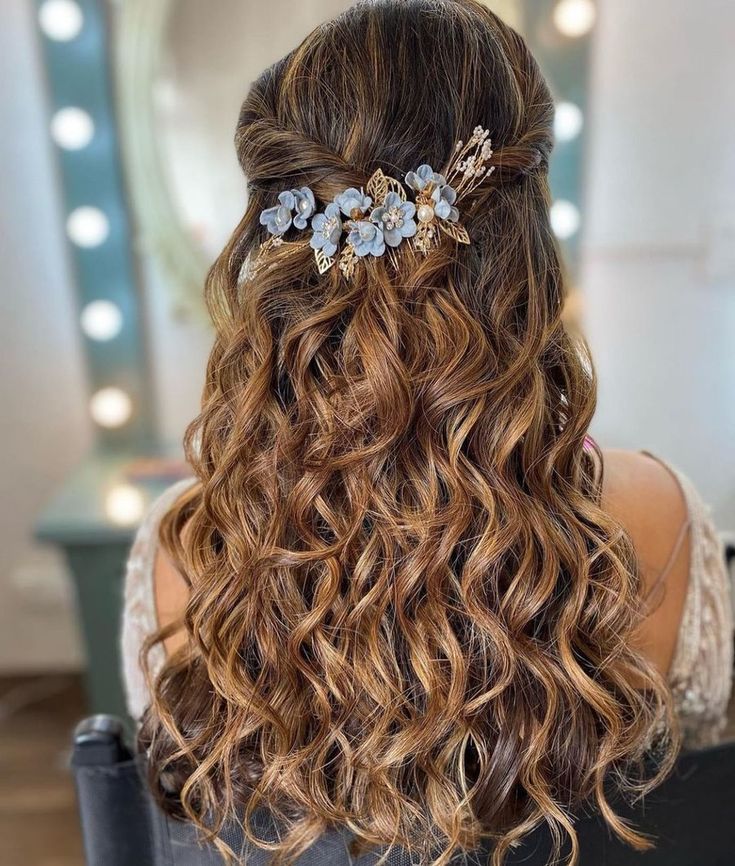 Open Curls with Statement Accessories