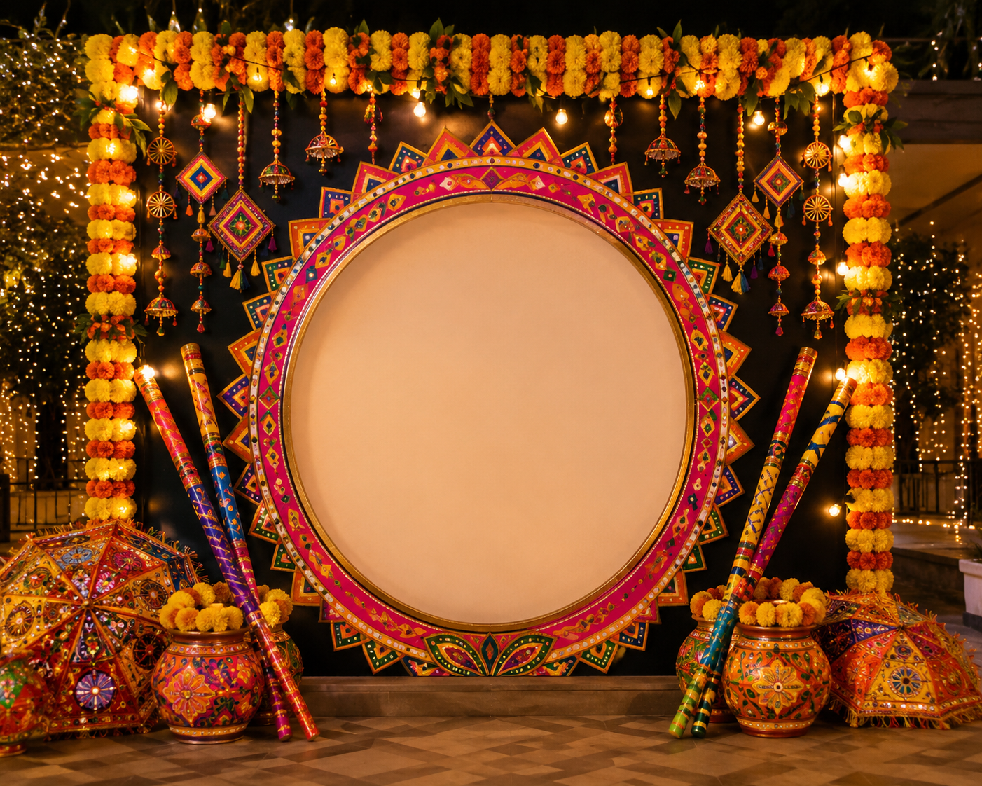 A festive photo booth to create Dandiya memories