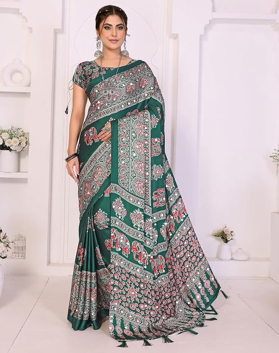 navratri dress colors Green saree