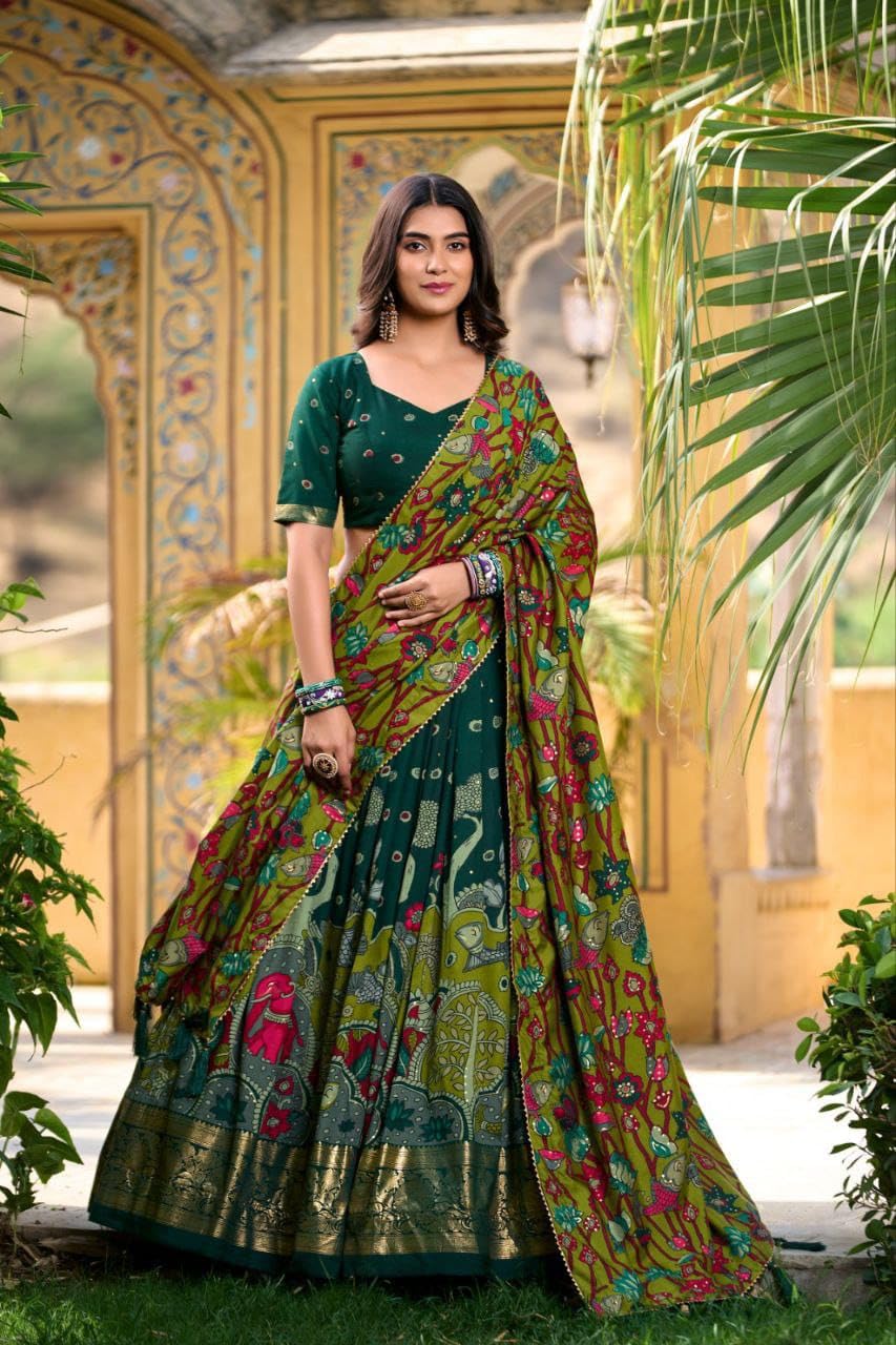 navratri dress colors Peacock Green chaniya choli